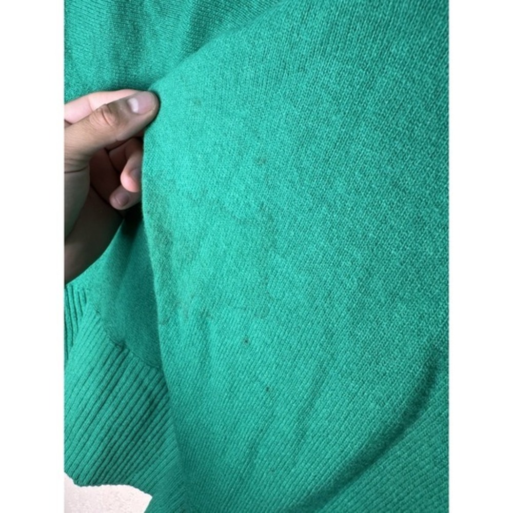 Christine Thomson Women's Green LambsWool Sweater Small Hong Kong Vintage‎ Knit - Picture 2 of 6